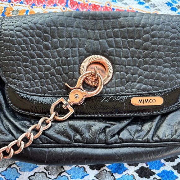 Mimco Crossbody Rose Gold chain Bag - Picture 2 of 4
